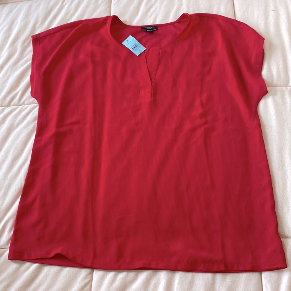 Ann Taylor red blouse